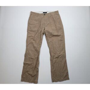 Vintage Banana Republic Mens 36x34 Faded Linen Blend Wide Leg Harem Pants Beige